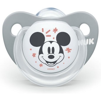 Nuk Πιπίλα Σιλικόνης Trendline Disney Mickey Γκρι 0-6m Nuk Πιπίλα Σιλικόνης Trendline Disney Mickey Γκρι 0-6m