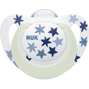 Nuk Πιπίλα Star Night Σιλικόνης 18-36m Μπλε Αστεράκια Nuk Πιπίλα Star Night Σιλικόνης 18-36m Μπλε Αστεράκια
