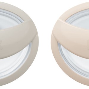 Nuk Πιπίλες Σιλικόνης Mommy Feel για 0-9 μηνών Γκρι / Μπεζ