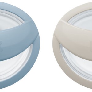 Nuk Πιπίλες Σιλικόνης Mommy Feel για 0-9 μηνών Μπλε/Γκρι