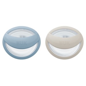 Nuk Πιπίλες Σιλικόνης Mommy Feel για 0-9 μηνών Μπλε/Γκρι