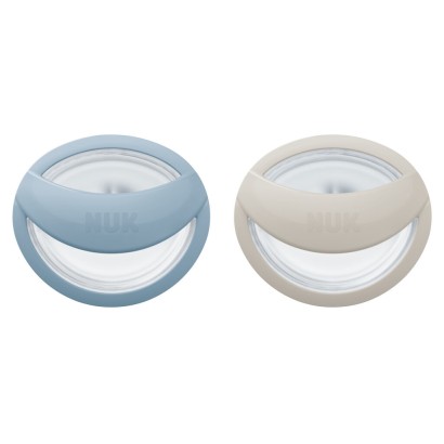 Nuk Πιπίλες Σιλικόνης Mommy Feel για 0-9 μηνών Μπλε/Γκρι Nuk Πιπίλες Σιλικόνης Mommy Feel για 0-9 μηνών Μπλε/Γκρι
