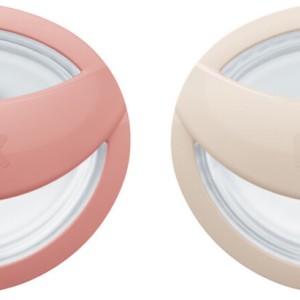 Nuk Πιπίλες Σιλικόνης Mommy Feel για 0-9 μηνών Σομόν/Μπεζ