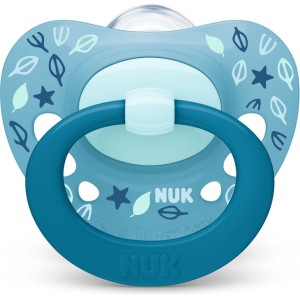 Nuk Signature Πιπίλα Σιλικόνης Μπλε 6-18m Nuk Signature Πιπίλα Σιλικόνης Μπλε 6-18m