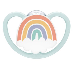 Nuk Space Πιπίλα Σιλικόνης Ουράνιο Τόξο 0-6m Nuk Space Πιπίλα Σιλικόνης Ουράνιο Τόξο 0-6m