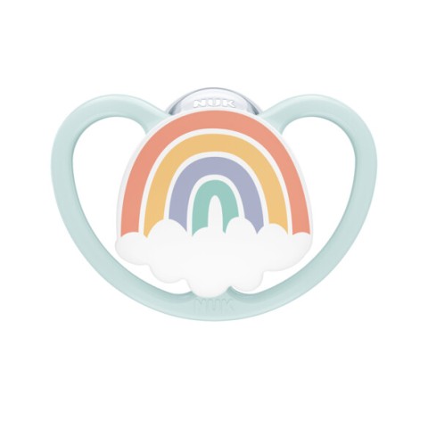 Nuk Space Πιπίλα Σιλικόνης Ουράνιο Τόξο 0-6m Nuk Space Πιπίλα Σιλικόνης Ουράνιο Τόξο 0-6m