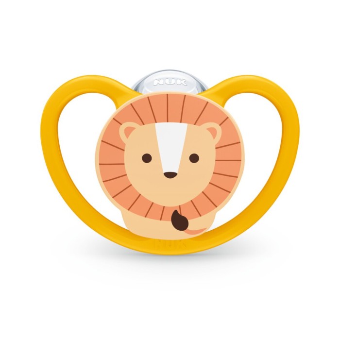 Nuk Space Πιπίλα Σιλικόνης Κίτρινο Λιοντάρι 18-36m Nuk Space Πιπίλα Σιλικόνης Κίτρινο Λιοντάρι 18-36m