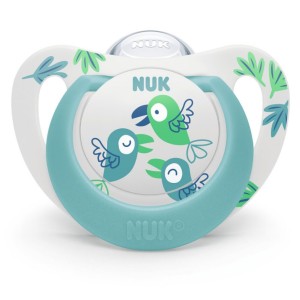 Nuk Star Πιπίλα Σιλικόνης 18-36m Πράσινα Πουλάκια Nuk Star Πιπίλα Σιλικόνης 18-36m Πράσινα Πουλάκια