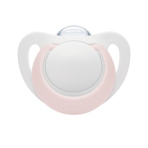 Nuk Star Πιπίλα Σιλικόνης 0-6m Ροζ Nuk Star Πιπίλα Σιλικόνης 0-6m Ροζ