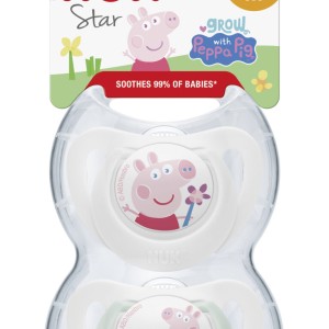 Nuk Star Πιπίλες Σιλικόνης Peppa Pig Για 0-6 μηνών 2τμχ Nuk Star Πιπίλες Σιλικόνης Peppa Pig Για 0-6 μηνών 2τμχ