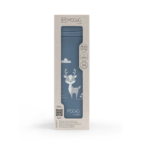 Nuvita Παιδικό Θερμός Από Ανοξείδωτο Ατσάλι Kiddie Kit 4441 Powder Blue Nuvita 500ml