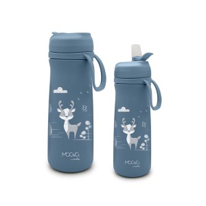 Nuvita Παιδικό Θερμός Από Ανοξείδωτο Ατσάλι Kiddie Kit 4441 Powder Blue Nuvita 500ml