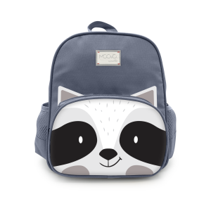 Nuvita Σχολική Τσάντα Πλάτης 25x20x9cm Kiddie Kit Ανθρακί Ρακούν 8740