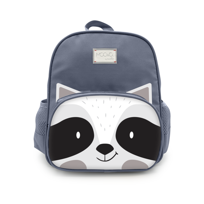 Nuvita Σχολική Τσάντα Πλάτης 25x20x9cm Kiddie Kit Ανθρακί Ρακούν 8740