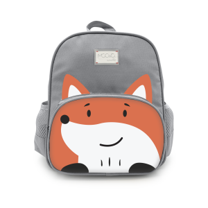 Nuvita Σχολική Τσάντα Πλάτης 25x20x9cm Γκρι Αλεπού KiddieKit 8740