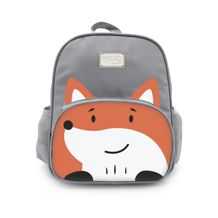 Nuvita Σχολική Τσάντα Πλάτης 25x20x9cm Γκρι Αλεπού KiddieKit 8740