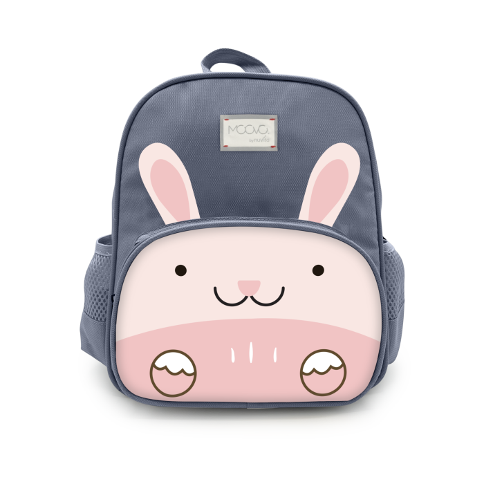 Nuvita Σχολική Τσάντα Πλάτης 30x25x12cm Ανθρακί Κουνέλι KiddieKit 8741