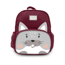 Nuvita Σχολική Τσάντα Πλάτης 30x25x12cm Μπορντό Γάτα KiddieKit 8741