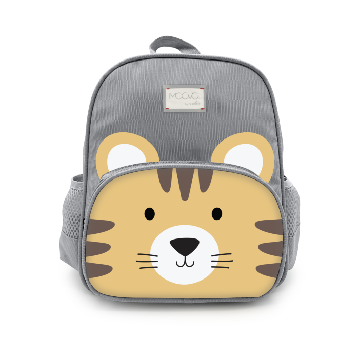 Nuvita Σχολική Τσάντα Πλάτης 30x25x12cm Γκρι Τίγρης KiddieKit 8741