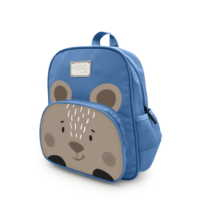 Nuvita Σχολική Τσάντα Πλάτης 30x25x12cm Μπλε Αρκουδάκι KiddieKit 8741