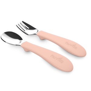 Nuvita Σετ Μαχαιροπήρουνα Με Λαβή Σιλικόνης English Rose  KiddieKit 8472