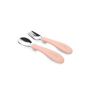 Nuvita Σετ Μαχαιροπήρουνα Με Λαβή Σιλικόνης English Rose  KiddieKit 8472