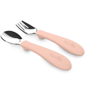 Nuvita Σετ Μαχαιροπήρουνα Με Λαβή Σιλικόνης English Rose  KiddieKit 8472