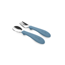 Nuvita Σετ Μαχαιροπήρουνα Με Λαβή Σιλικόνης Powder Blue KiddieKit 8472