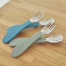 Nuvita Σετ Μαχαιροπήρουνα Με Λαβή Σιλικόνης Sage Green KiddieKit 8472