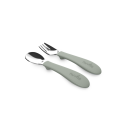 Nuvita Σετ Μαχαιροπήρουνα Με Λαβή Σιλικόνης Sage Green KiddieKit 8472