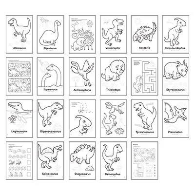 Orchard Toys Dinosaurs Βιβλίο Ζωγραφικής Με Αυτοκόλλητα
