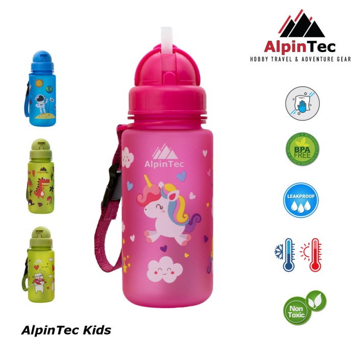 Παγούρι Με Καλαμάκι Tritan Alpintec Kids 400ml Unicorn Pink Παγούρι Με Καλαμάκι Tritan Alpintec Kids 400ml Unicorn Pink