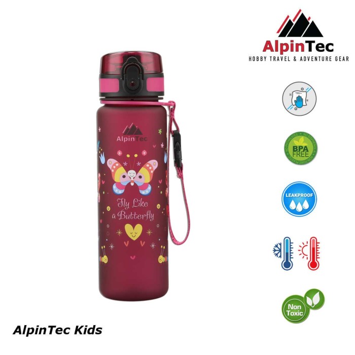Παγούρι Tritan Alpintec Kids 500ml Butterfly Rasberry Παγούρι Tritan Alpintec Kids 500ml Butterfly Rasberry