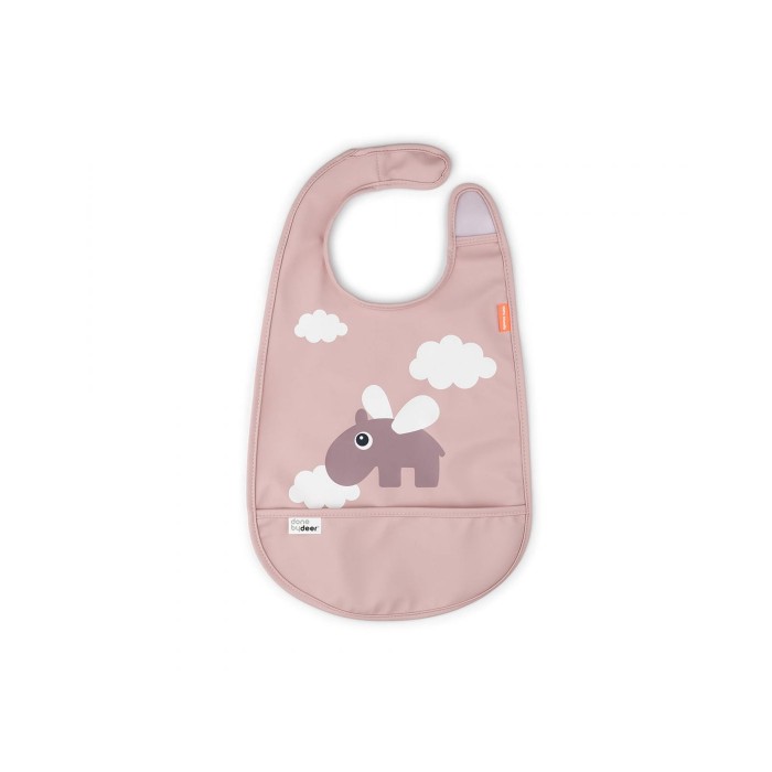 Παιδική Σαλιάρα Velcro Happy Clouds Powder Done By Deer