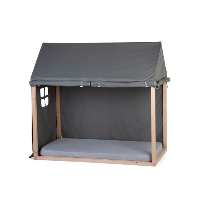 Παιδικό Κάλυμμα Γκρι Για TIPI Φυσικό Πλαίσιο Kρεβατιού 70*140cm Childhome