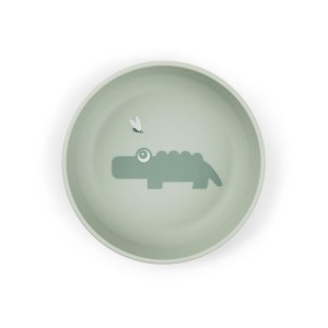 Παιδικό Μπωλ Με Αντιολισθιτική Βάση Happy Clouds Green  Done By Deer