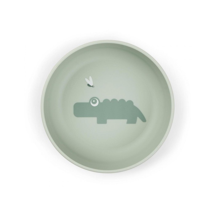 Παιδικό Μπωλ Με Αντιολισθιτική Βάση Happy Clouds Green  Done By Deer