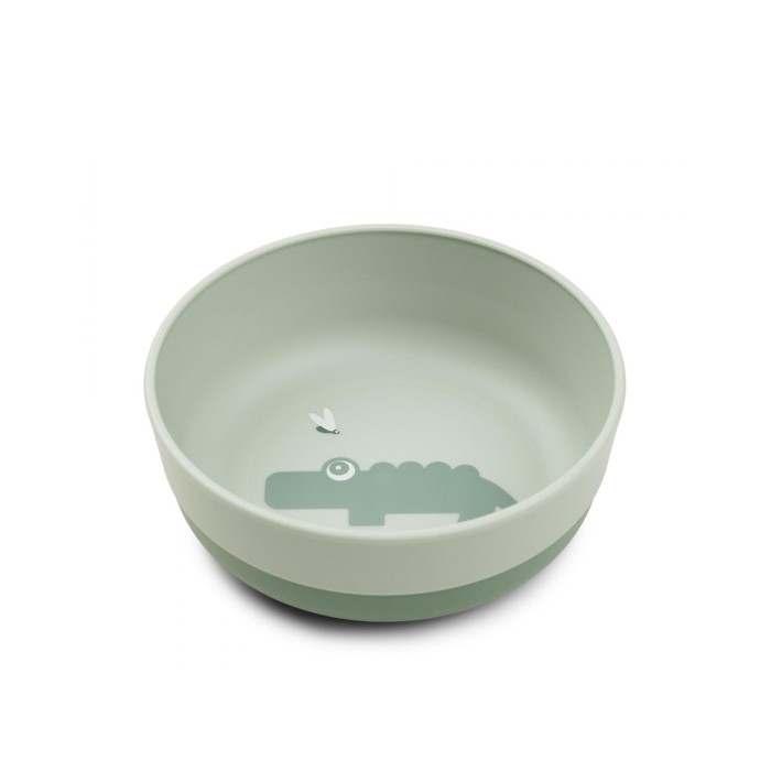 Παιδικό Μπωλ Με Αντιολισθιτική Βάση Happy Clouds Green  Done By Deer