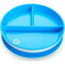 Παιδικό Πιατάκι Φαγητού Με Χωρίσματα Και Βεντούζα Μπλέ Munchkin