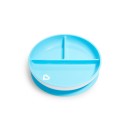 Παιδικό Πιατάκι Φαγητού Με Χωρίσματα Και Βεντούζα Μπλέ Munchkin