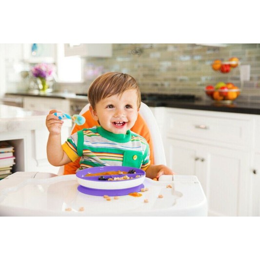 Παιδικό Πιατάκι Φαγητού Με Χωρίσματα Και Βεντούζα Μώβ Munchkin Παιδικό Πιατάκι Φαγητού Με Χωρίσματα Και Βεντούζα Μώβ Munchkin