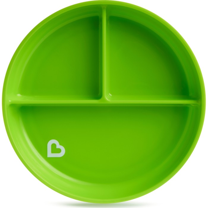 Παιδικό Πιατάκι Φαγητού Με Χωρίσματα Και Βεντούζα Πράσινο Munchkin Παιδικό Πιατάκι Φαγητού Με Χωρίσματα Και Βεντούζα Πράσινο Munchkin