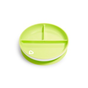 Παιδικό Πιατάκι Φαγητού Με Χωρίσματα Και Βεντούζα Πράσινο Munchkin Παιδικό Πιατάκι Φαγητού Με Χωρίσματα Και Βεντούζα Πράσινο Munchkin