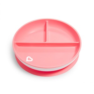 Παιδικό Πιατάκι Φαγητού Με Χωρίσματα Και Βεντούζα Ρόζ Munchkin Παιδικό Πιατάκι Φαγητού Με Χωρίσματα Και Βεντούζα Ρόζ Munchkin