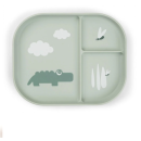 Παιδικό Πιάτο Με Χωρίσματα Happy Clouds Croco Green Done By Deer