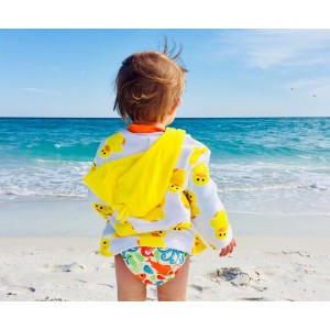 Παιδικό Πόντσο Θαλάσσης Swim Coverup UPF50+ Παπάκι Zoocchini Παιδικό Πόντσο Θαλάσσης Swim Coverup UPF50+ Παπάκι Zoocchini
