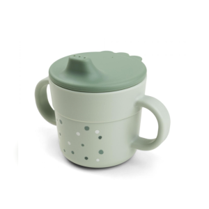 Παιδικό Ποτηράκι με Στόμιο και Λαβές Happy Dots Green Done By Deer