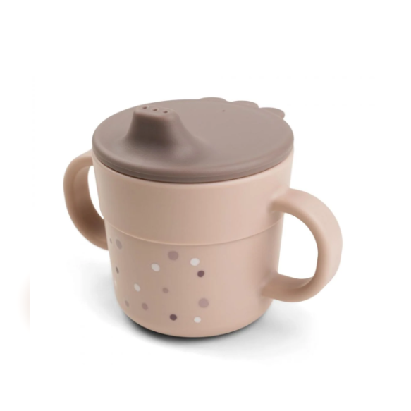 Παιδικό Ποτηράκι με Στόμιο και Λαβές Happy Dots Powder Done By Deer