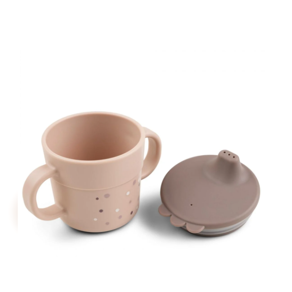 Παιδικό Ποτηράκι με Στόμιο και Λαβές Happy Dots Powder Done By Deer