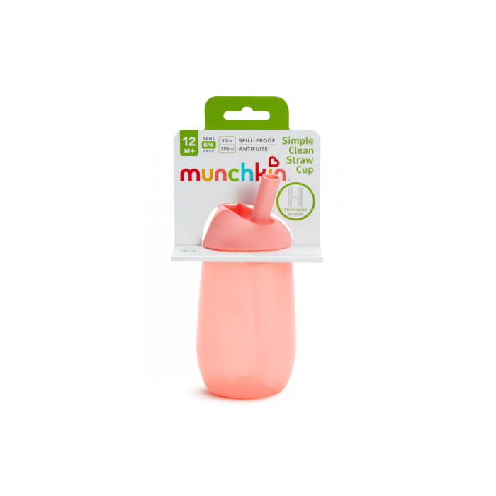Παιδικό Ποτηράκι Simple Clean Straw Cup Ροζ Munchkin